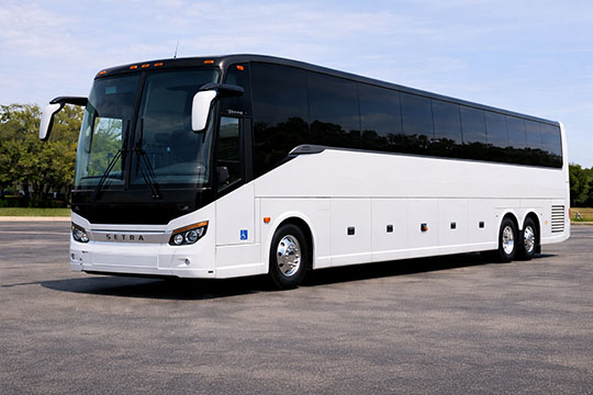56-passenger charter bus available for charter in Pigeon Forge, TN